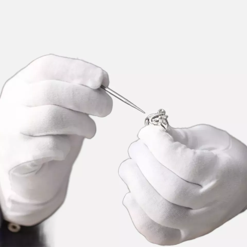 HygoStar 271133, Blanc Cotton Gloves, image 4, gallery thumbnail