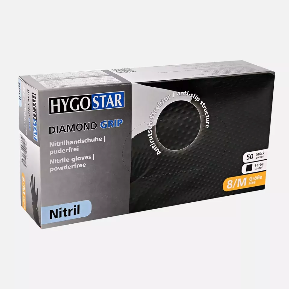 HygoStar 270708, Diamond Grip Nitrile Gloves, Powder-free, image 3, gallery thumbnail