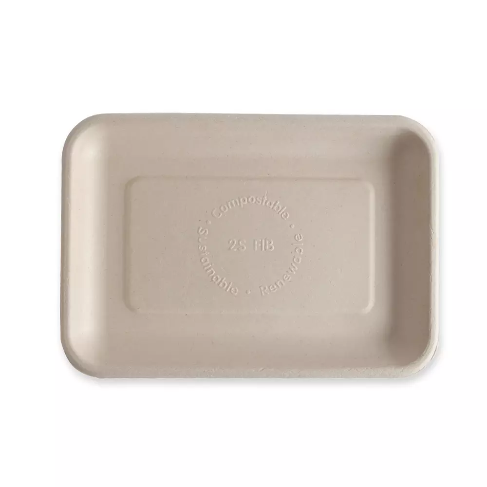 NATUREStar 411635, Organic Bagasse Foodtrays, 200 x 140 x 15 mm, Natural