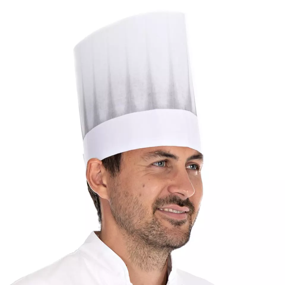 HygoStar 0970, Europa Extra Viscose Chef's Hat, 22 cm, White, Exposed, image 2, gallery thumbnail