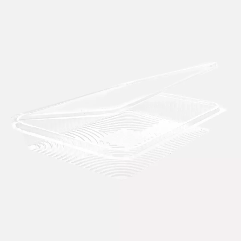 Franz Mensch 423908, Organic PLA Deli & Salad Bowls, With Hinged Lid, 1000 ml, Rectangular, image 1