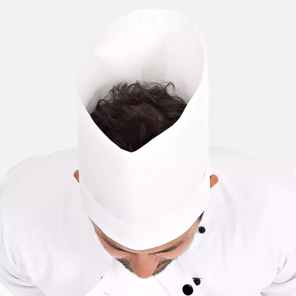 HygoStar 0990, Variable Exposed Special Crepe Paper Chef's Hats, 22 cm, White, image 4