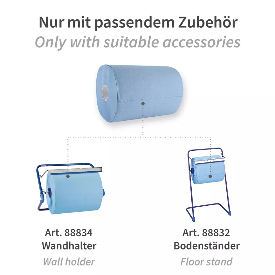 HygoClean 30443, Recycled Paper 3-Ply Cleaning Papers, Blue, image 5, gallery thumbnail