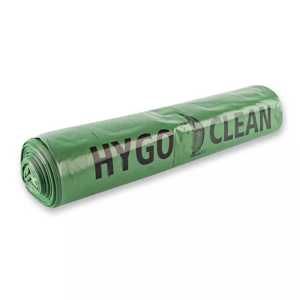 HygoClean 32557, Light LDPE Waste Bags, 120 l, Green, Roll, image 1, gallery thumbnail