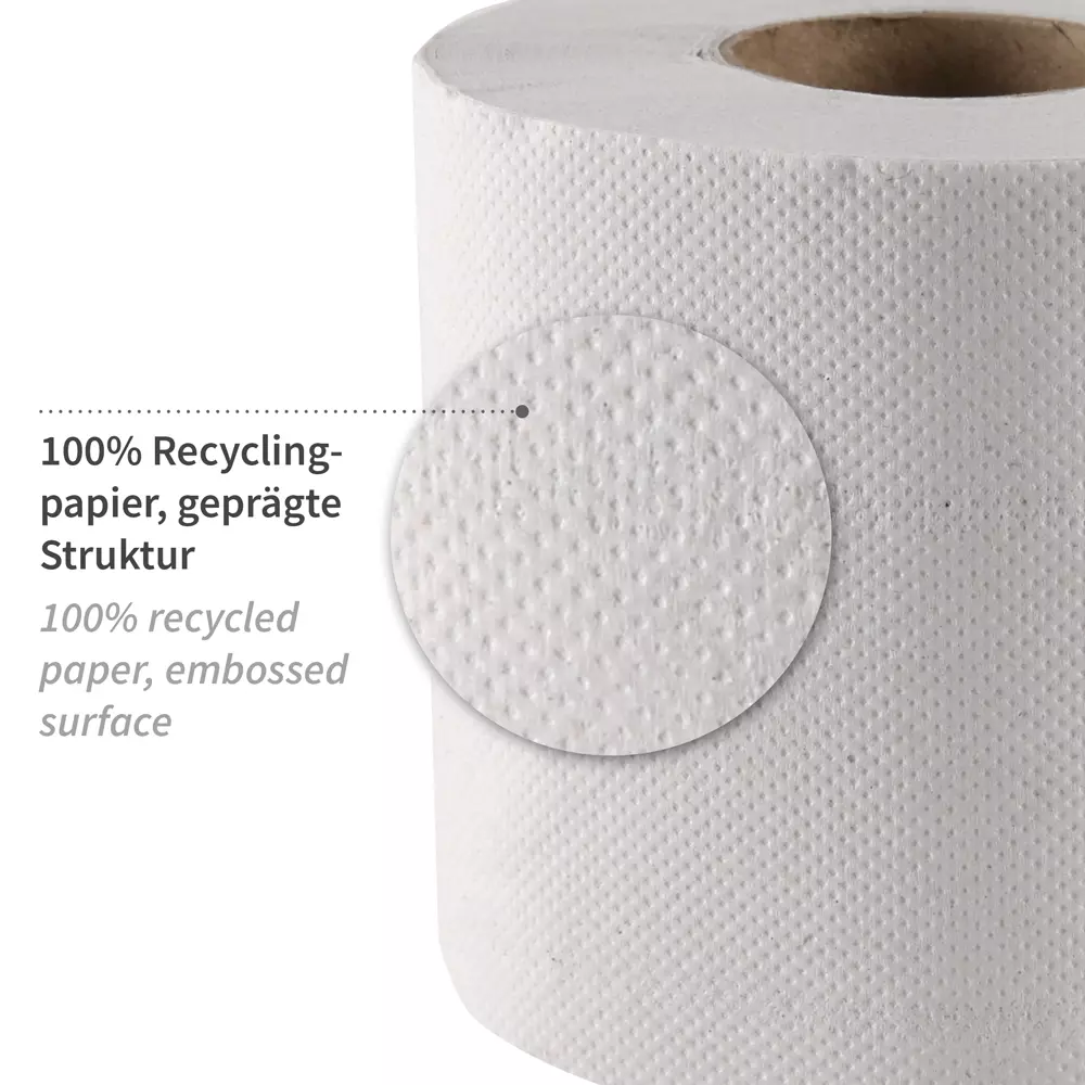 HygoClean 30429, Recycled Paper Toilet Paper, Small Roll, 2-ply, Nature, image 3