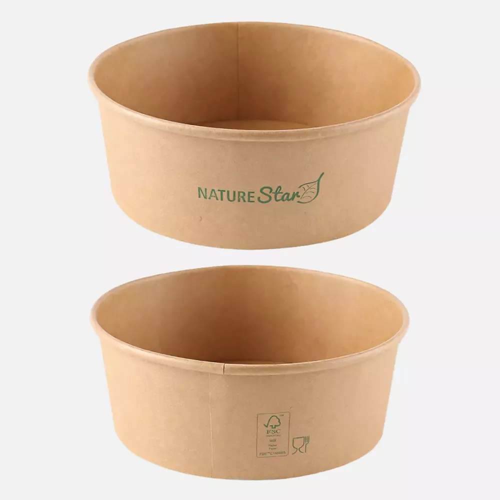 NATUREStar 417130, Caesar Organic Kraft Paper/PE Salad Bowls, 1300 ml, Ø 185 mm, FSC®-mix, image 4