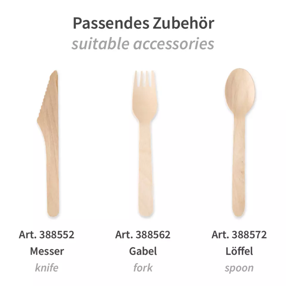 NATUREStar 388582, Organic FSC® 100% Wax Coated Wood Coffee Spoons, 110 mm, image 4, gallery thumbnail