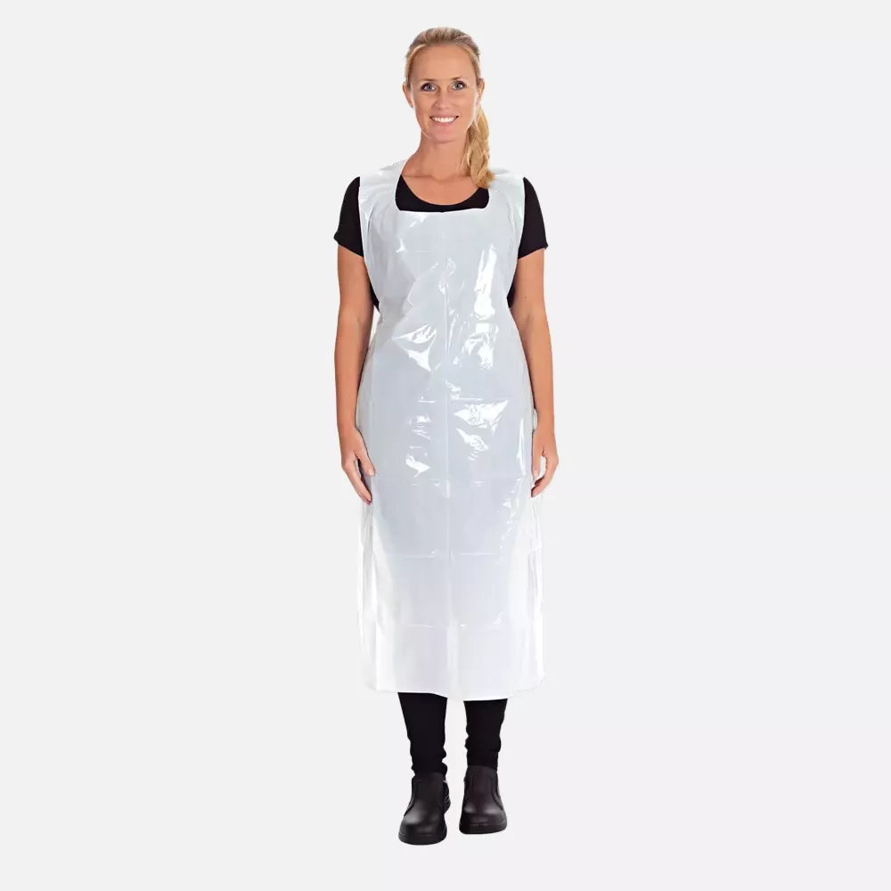 HygoStar 23350, LDPE Disposable Aprons, Dispenser Box, 140 x 75 cm, Approx. 16 my, White, image 1