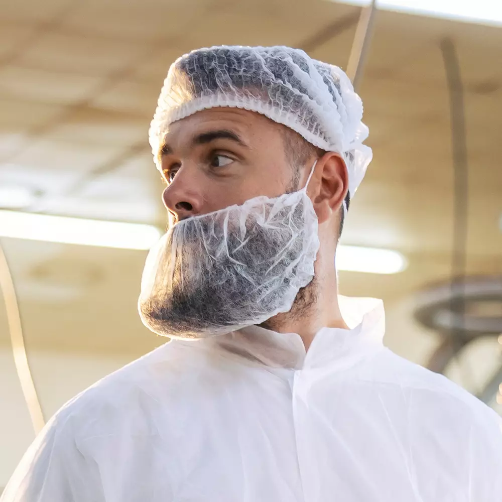 Hygostar 292206, PP Beard Cover with Earloops, Large, image 5