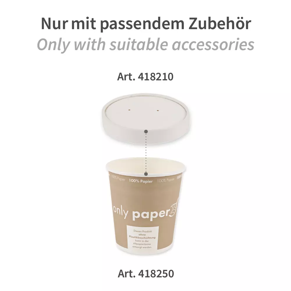 NATUREStar 418250, Bio-Karton Suppenbecher, 450 ml, ø 97 mm, image 3