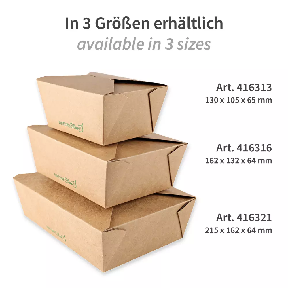 NATUREStar 416313, Menu Organic Food Boxes, 130 x 105 x 65 mm, Kraft Paper/PLA, image 6
