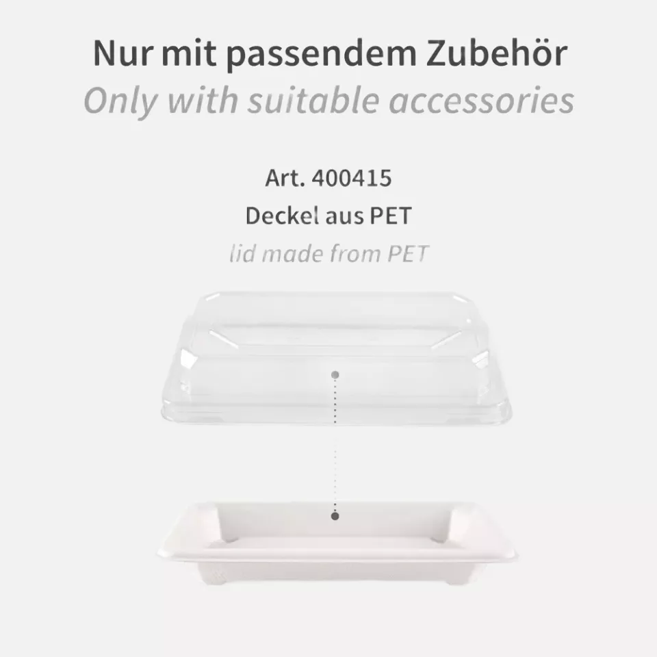 NATUREStar 411200, Bio-Bagasse Sushi-Schalen, XS, 164 x 89 x 21 mm, image 4, gallery thumbnail
