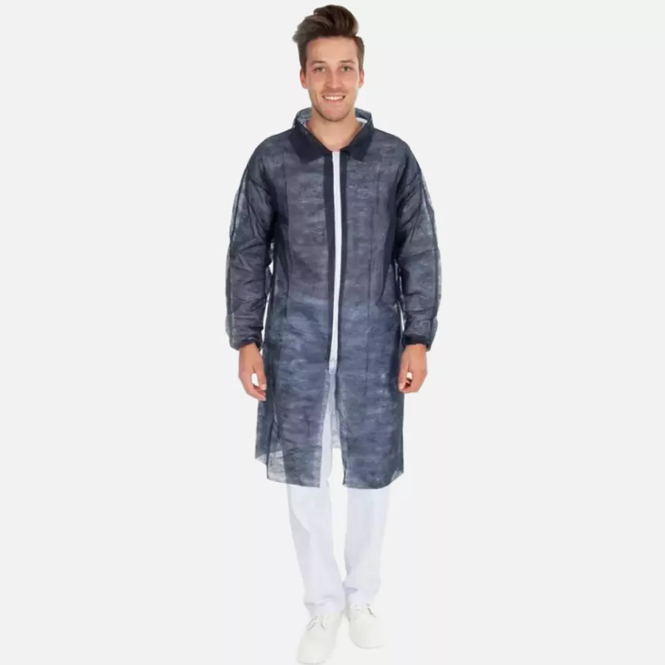 HygoNorm 274716, Eco PP Besucherkittel, Reißverschluss, XXXXL, Blau, image 1, gallery thumbnail