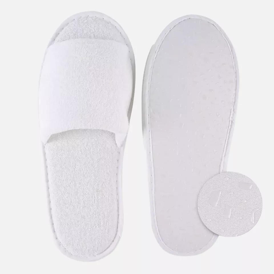 HygoStar 55528, Grip Open Slippers, Polyester, White, image 1, gallery thumbnail