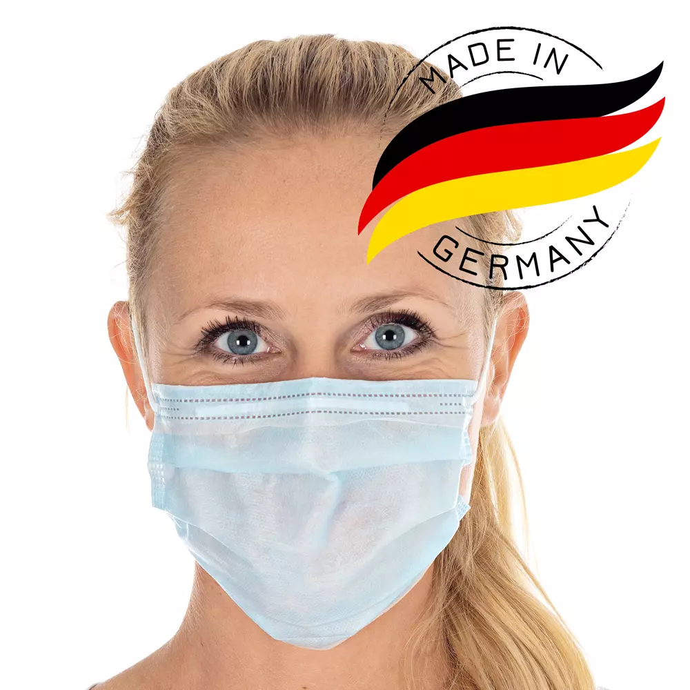 HygoStar 291460P, Civil Use 3-Ply Economy Pack Face Masks, Blue, image 1