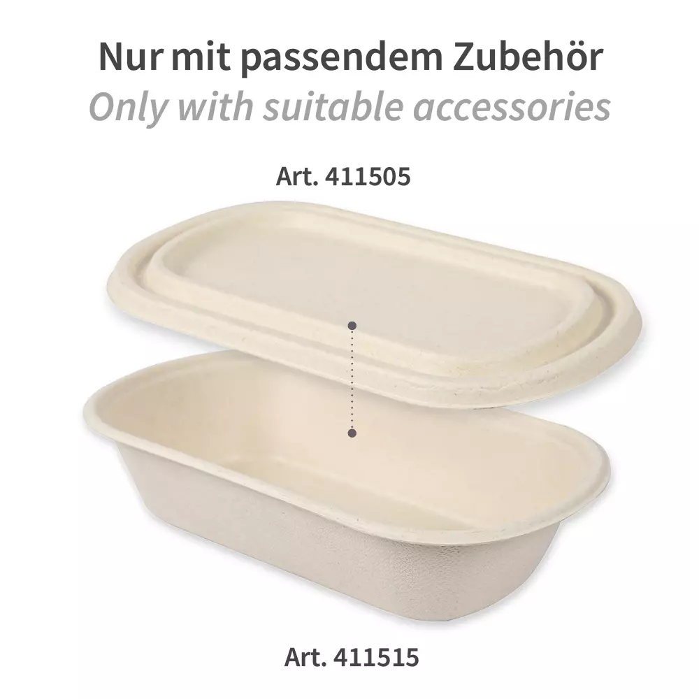 NATUREStar 411515, Organic Bagasse Snack Trays, 236 x 135 x 55 mm, 800 ml, Oval, image 7