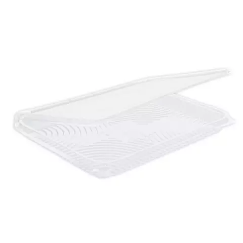 Franz Mensch Organic PLA Deli and Salad Bowls, 570 ml, Rectangular, with Hinged Lid