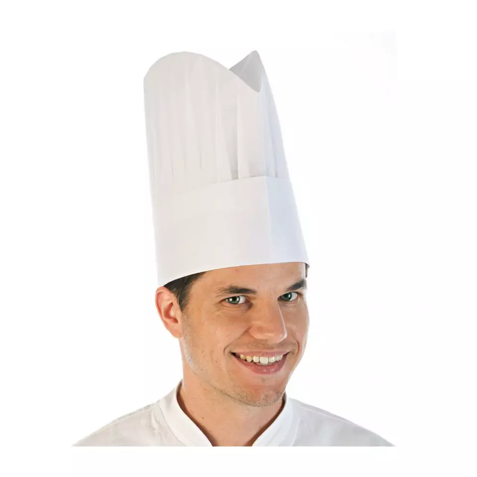 HygoStar 0985, Excellent Viscose Chef's Hats, 25 cm, White, image 1, gallery thumbnail