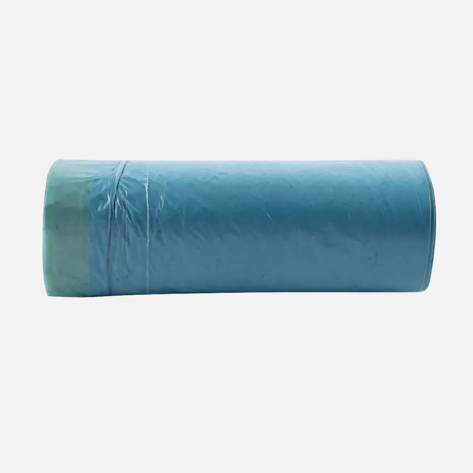 HygoClean 32454, Eco Drawstring LDPE Garbage Bags, 60 l, Blue, Roll, image 3, gallery thumbnail