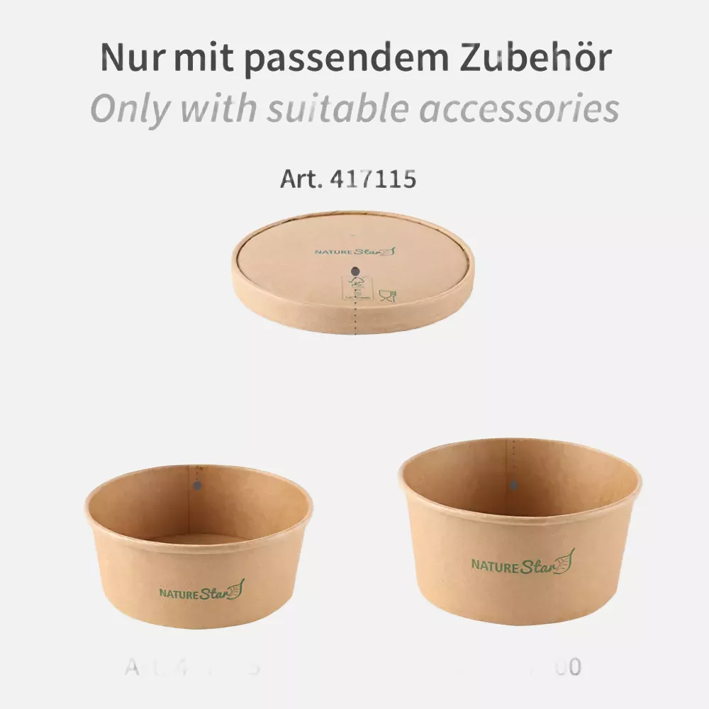 NATUREStar 417115, Caesar Organic Lids, ø 150 mm, kraft paper/PE, FSC®-mix, image 4