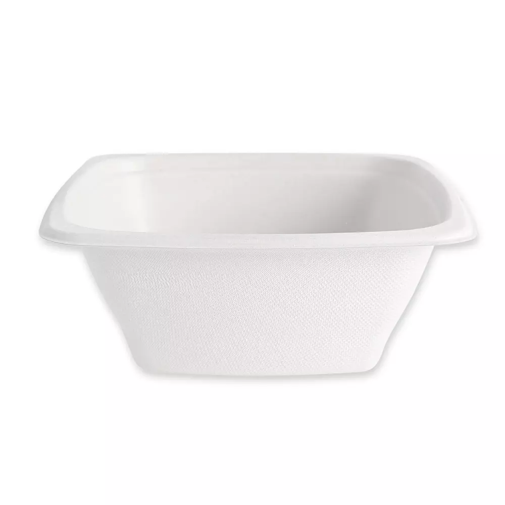 NATUREStar 41176, Square Organic Bagasse Trays, 180 x 70 mm, 950 ml