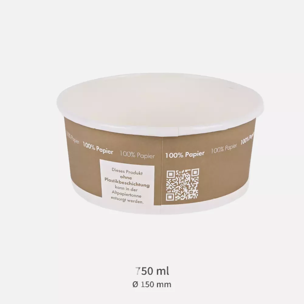 NATUREStar 418175, Organic Paperboard Salad Bowls, 750 ml, ø 150 mm, image 2