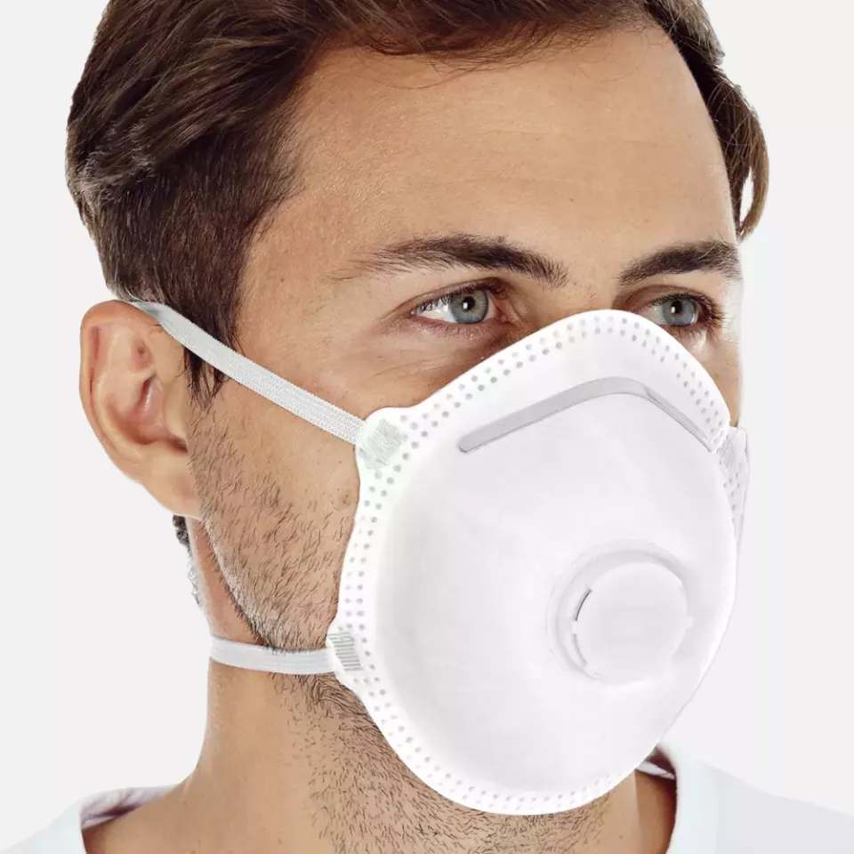 HygoStar 2933P, FFP2 NR PP Respirators, Cup-Shaped, with Valve, Economy Pack, image 2, gallery thumbnail