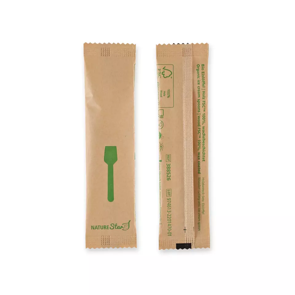 NATUREStar 388526, Organic Wood Ice Cream Spoons, 95 mm, FSC® 100%, Wax Coated, image 6, gallery thumbnail