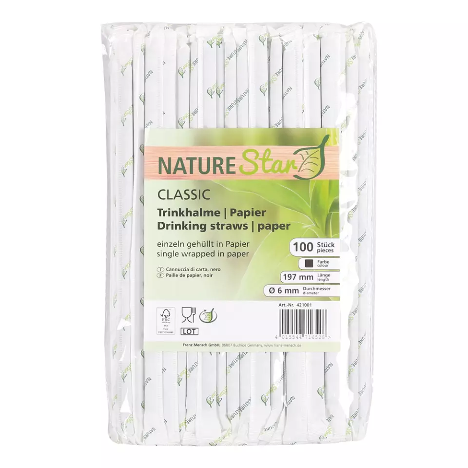 NATUREStar 421001, Classic Paper Straws, Organic, FSC®-mix, image 1, gallery thumbnail