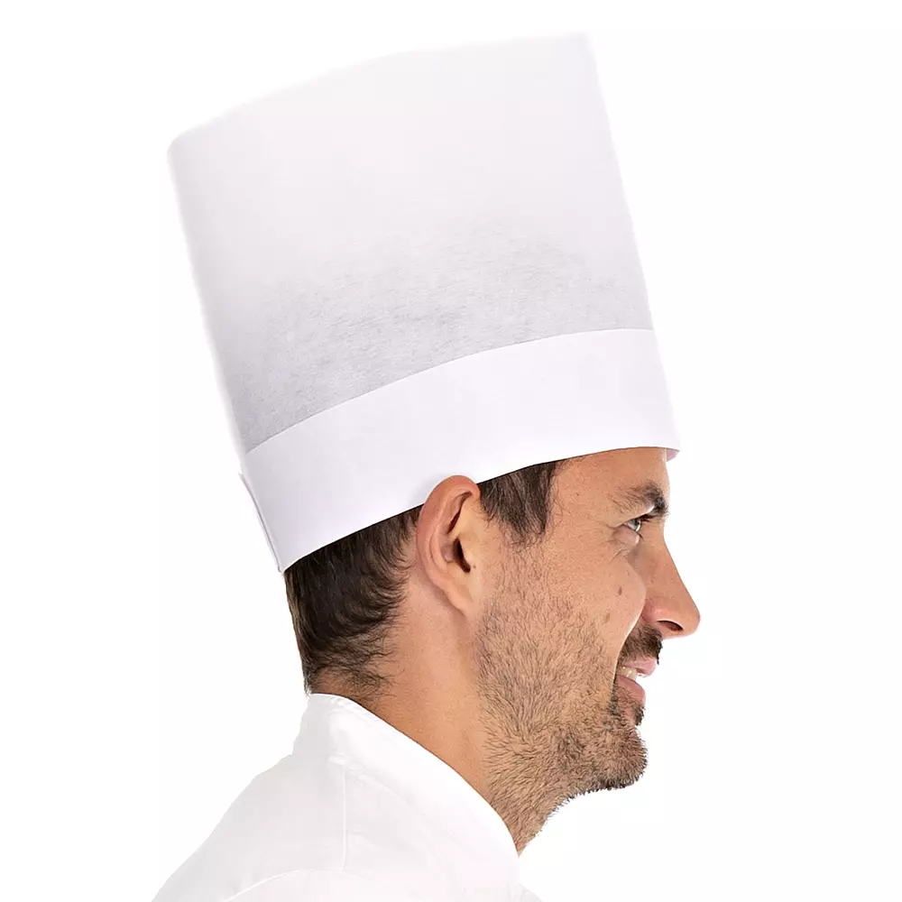 HygoStar 0971, Europa Extra Chef's Hat, 22 cm, White (Viscose, Exposed), image 3