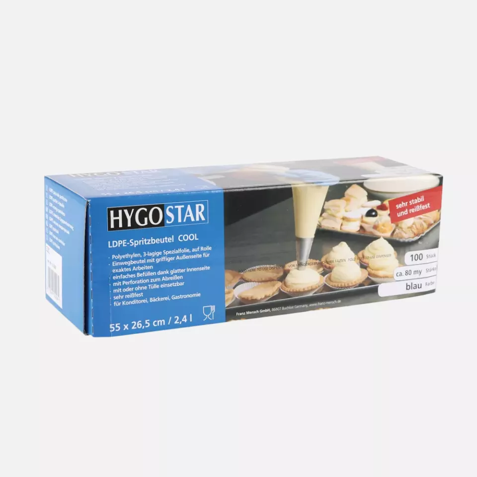 HygoStar 32206, Cool LDPE Pastry Tubes, 55 x 26.5 cm, Blue, image 4, gallery thumbnail
