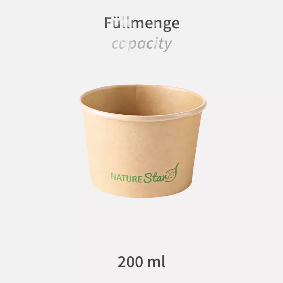 NATUREStar 416235, Organic Minestrone Kraft Paper/PLA Soup Cups, 200 ml, ø 97 mm, 60 mm, image 5, gallery thumbnail