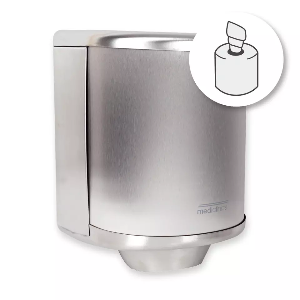 Hygostar 88966, Centerfeed Towel Roll Dispenser, Stainless Steel, image 1, gallery thumbnail