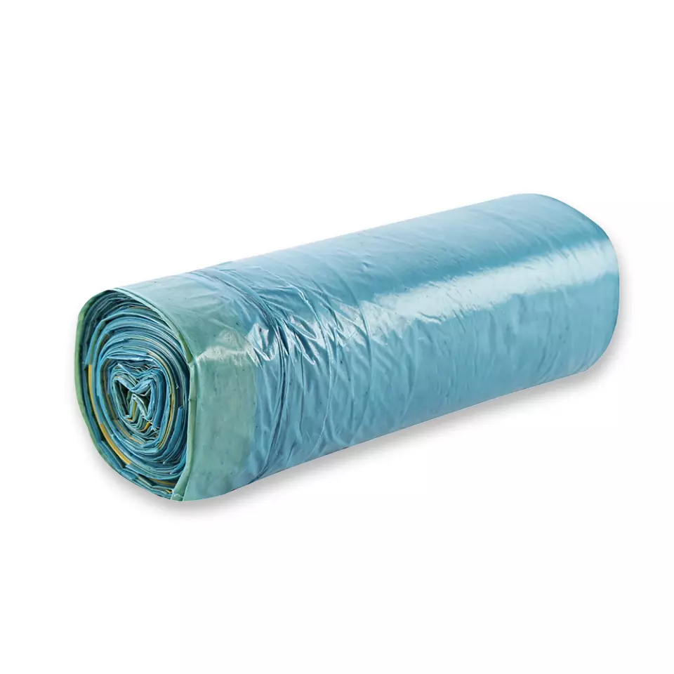 HygoClean 32454, Eco Drawstring LDPE Garbage Bags, 60 l, Blue, Roll, image 1, gallery thumbnail