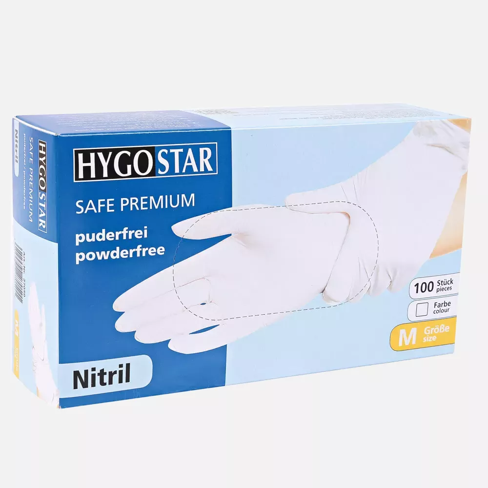 HygoStar 27020, Safe Premium Nitrile Gloves, 11/XXL, White, Powder-free, image 4