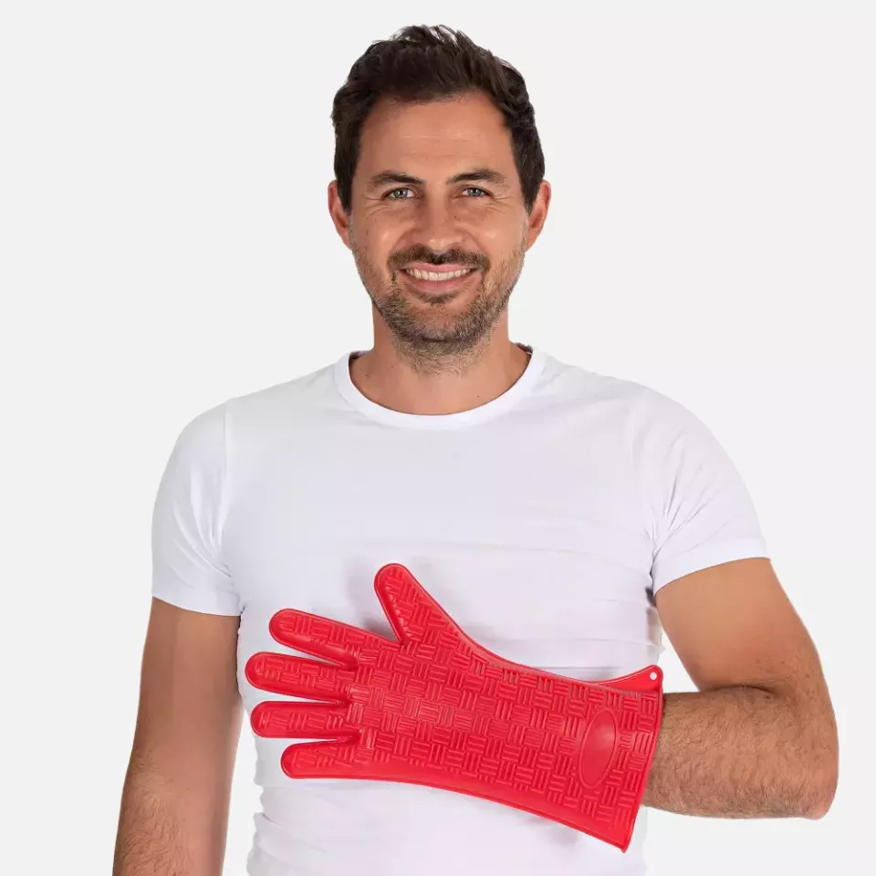 HygoStar 33216, Heatblocker Silicone Oven Gloves, 35 cm, Red, image 2, gallery thumbnail