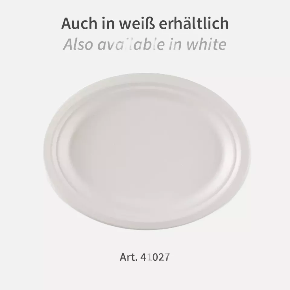 NATUREStar 410275, Oval Bagasse Plates, 260 x 200 mm, image 5, gallery thumbnail