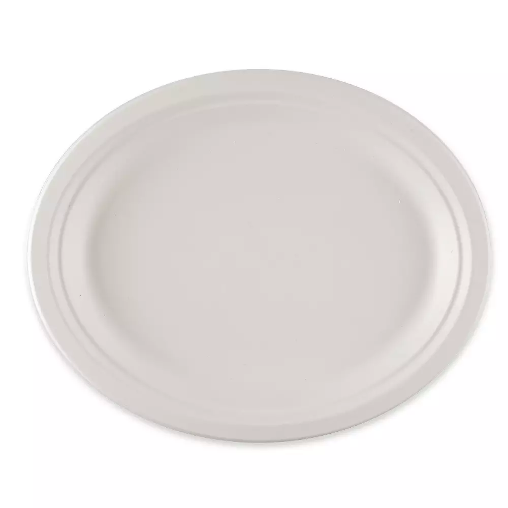 NATUREStar 41032, Organic Bagasse Plates, 320 x 258 mm, Oval