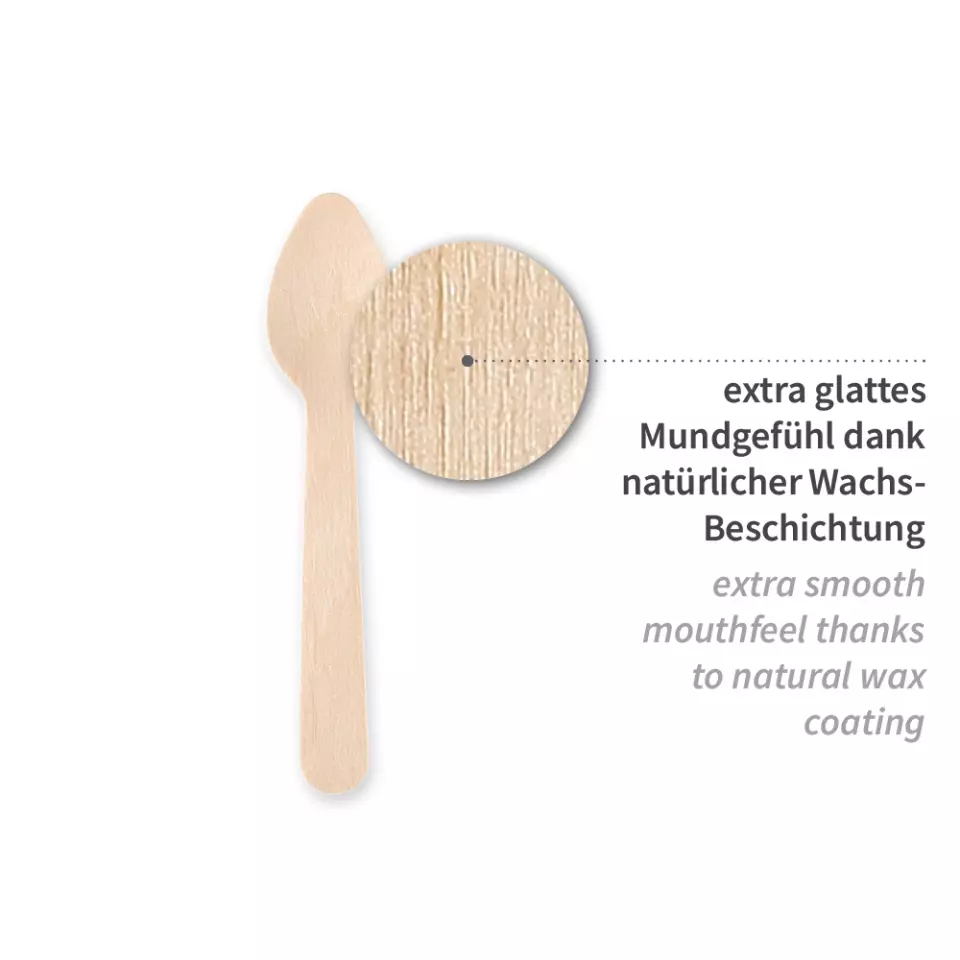 NATUREStar 388586, Organic Coffee Spoons, 110 mm, FSC® 100%, Wax Coated, image 2, gallery thumbnail