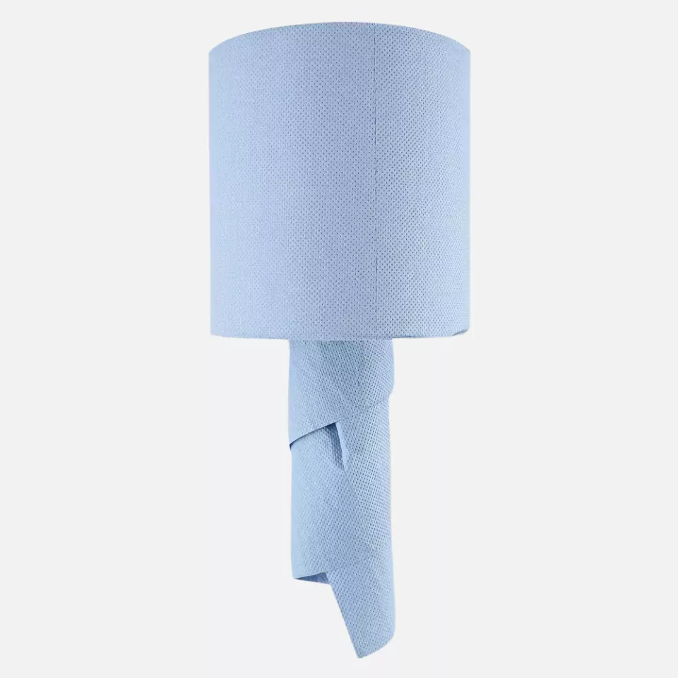 HygoClean 30414, Recycled Paper Towel Rolls, 2-Ply, Centerfeed, Blue, image 1, gallery thumbnail