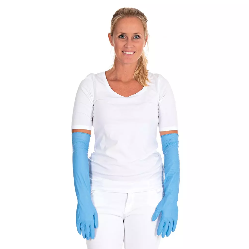HygoStar 270032, Extra Safe Superlong Nitrile Gloves, Powder-free, image 2
