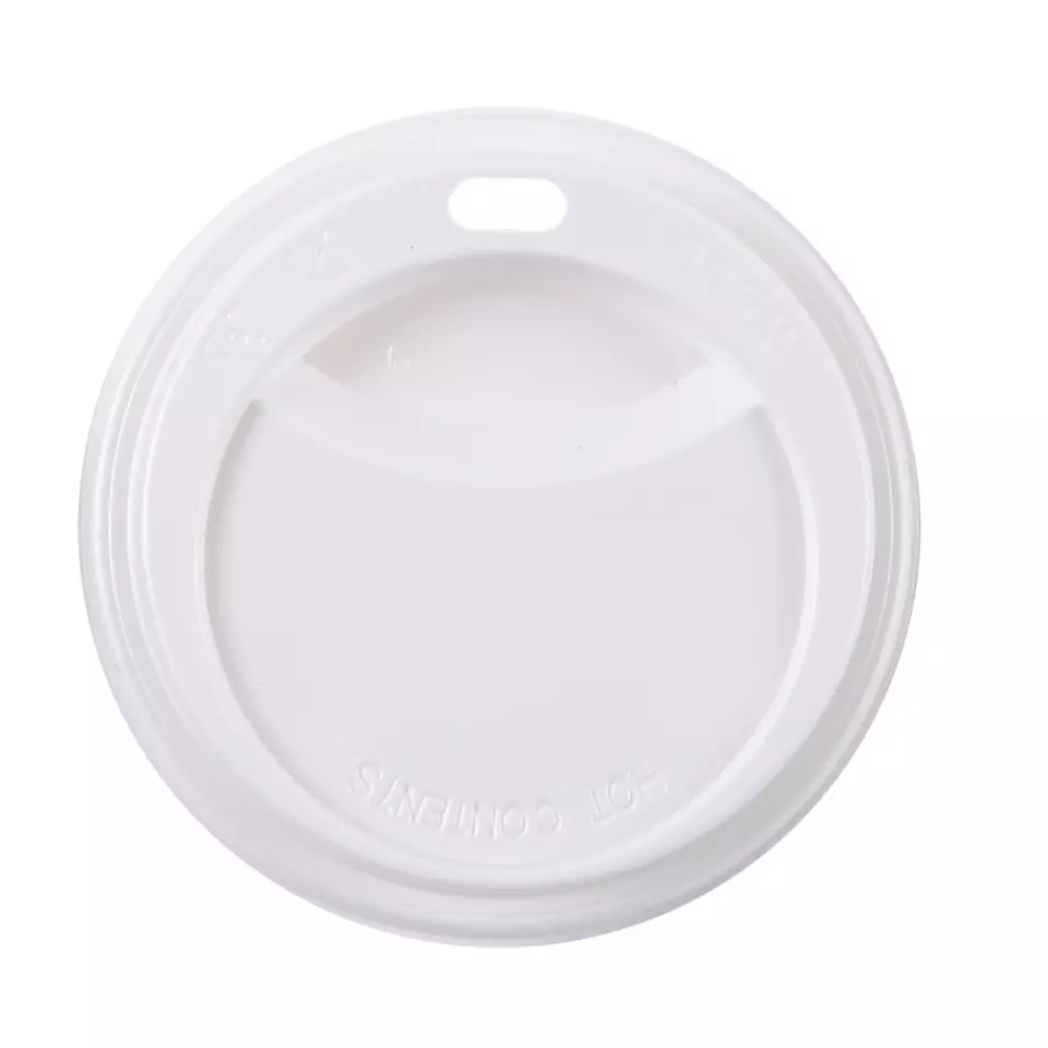 HygoStar 40056, Paper Cup Lids, PS, Ø 90 mm, White, image 1, gallery thumbnail