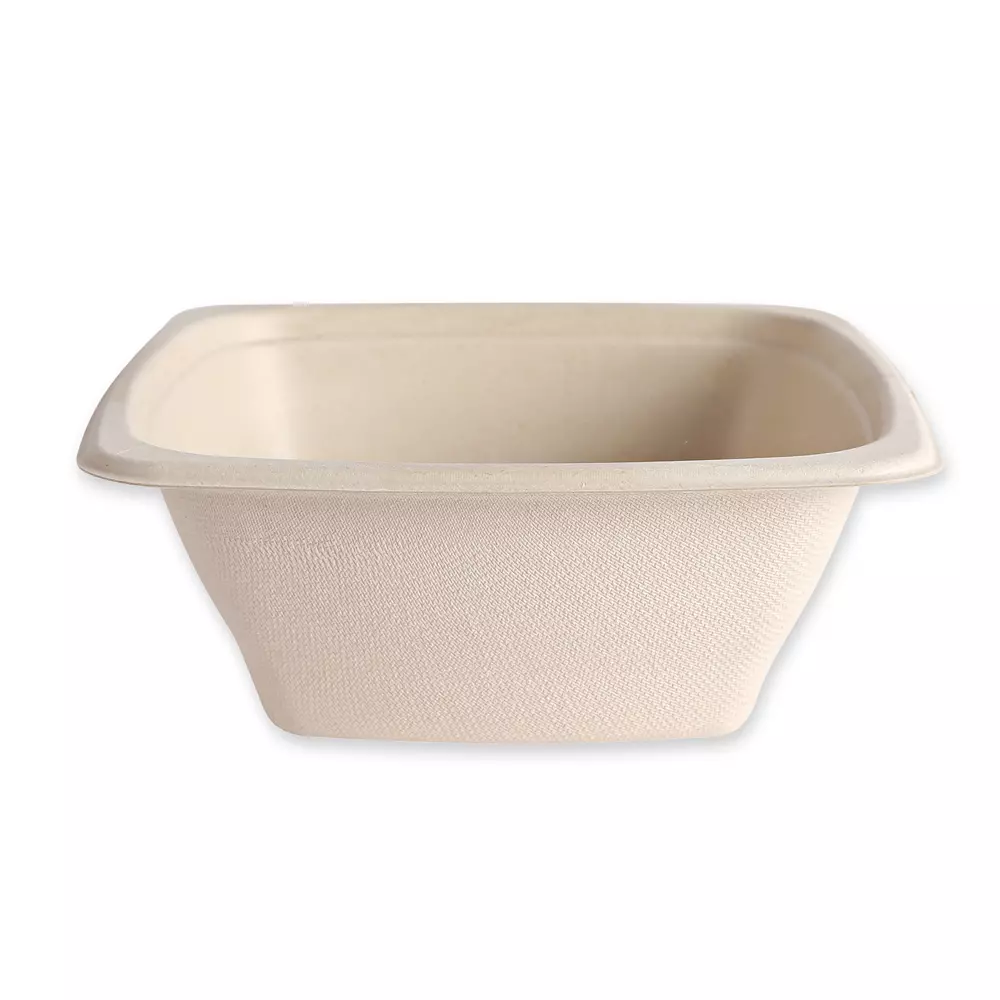 NATUREStar 411765, Organic Square Bagasse Trays, 180 x 70 mm, 950 ml