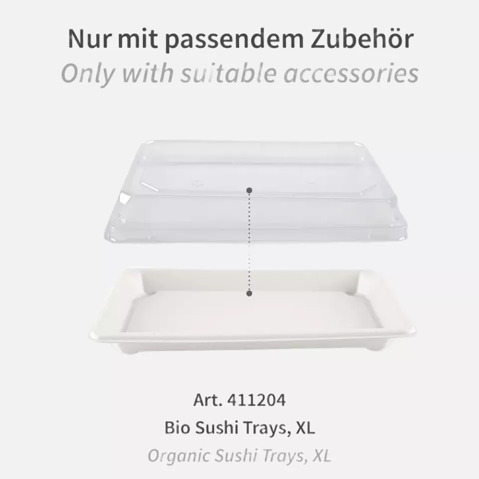 NATUREStar 400419, PET Sushi-Tray-Deckel, XL (220 x 138 x 30 mm), image 2, gallery thumbnail
