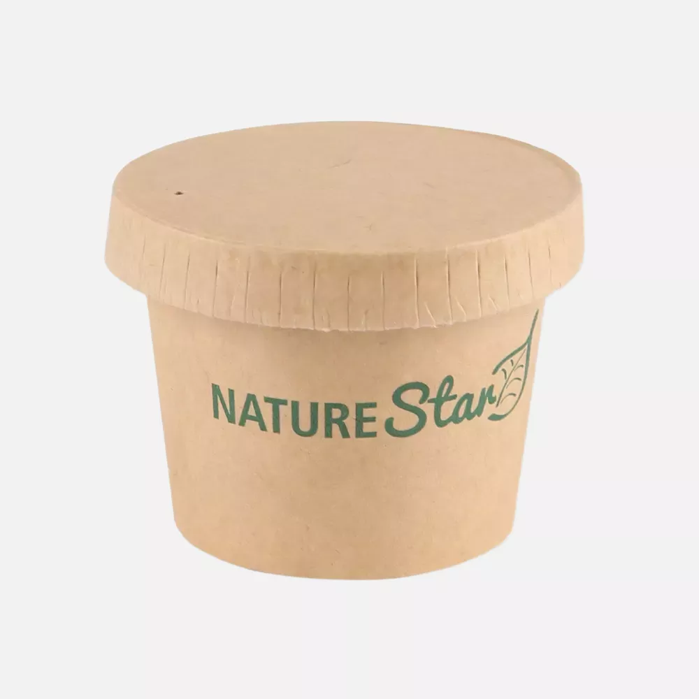 NATUREStar 417060, FSC®-mix Kraft Paper/PE Dip Trays, Small, ø 61.5 mm x 48 mm, Organic, image 2