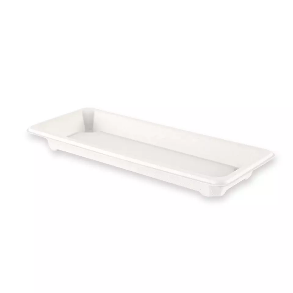 NATUREStar 411201, Organic Sushi Trays, S (221 x 92 x 22 mm), Bagasse, image 1, gallery thumbnail