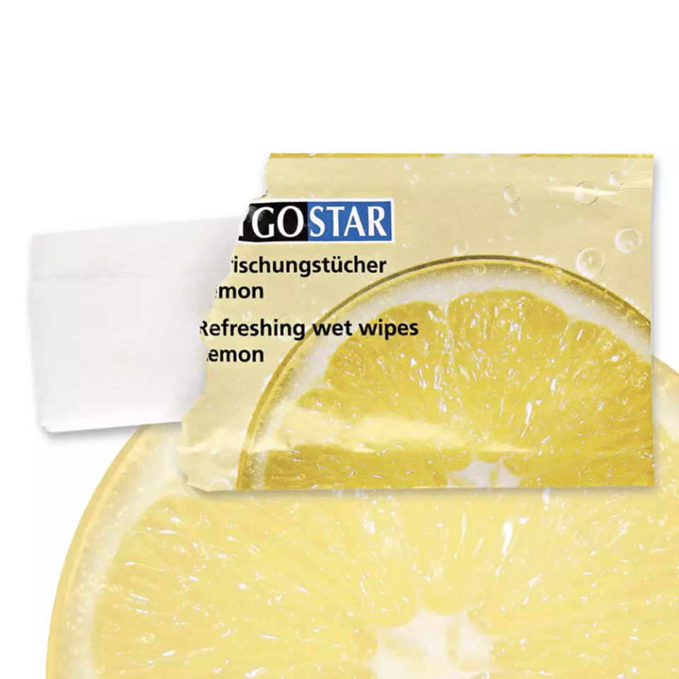 HygoStar 31511, Refreshing Viscose/PES Wet Wipes, Lemon, image 3, gallery thumbnail