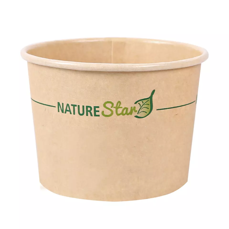NATUREStar 406093, Frozen Organic Ice Cream Cups, 140 ml / 5 oz, ø 85 mm, kraft paper/PLA, FSC®-mix, image 1, gallery thumbnail
