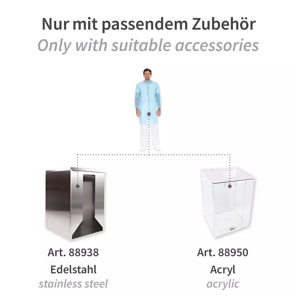 HygoNorm 27426, PP Light Visitor Gowns, XXXL, Blue, with push buttons, image 8