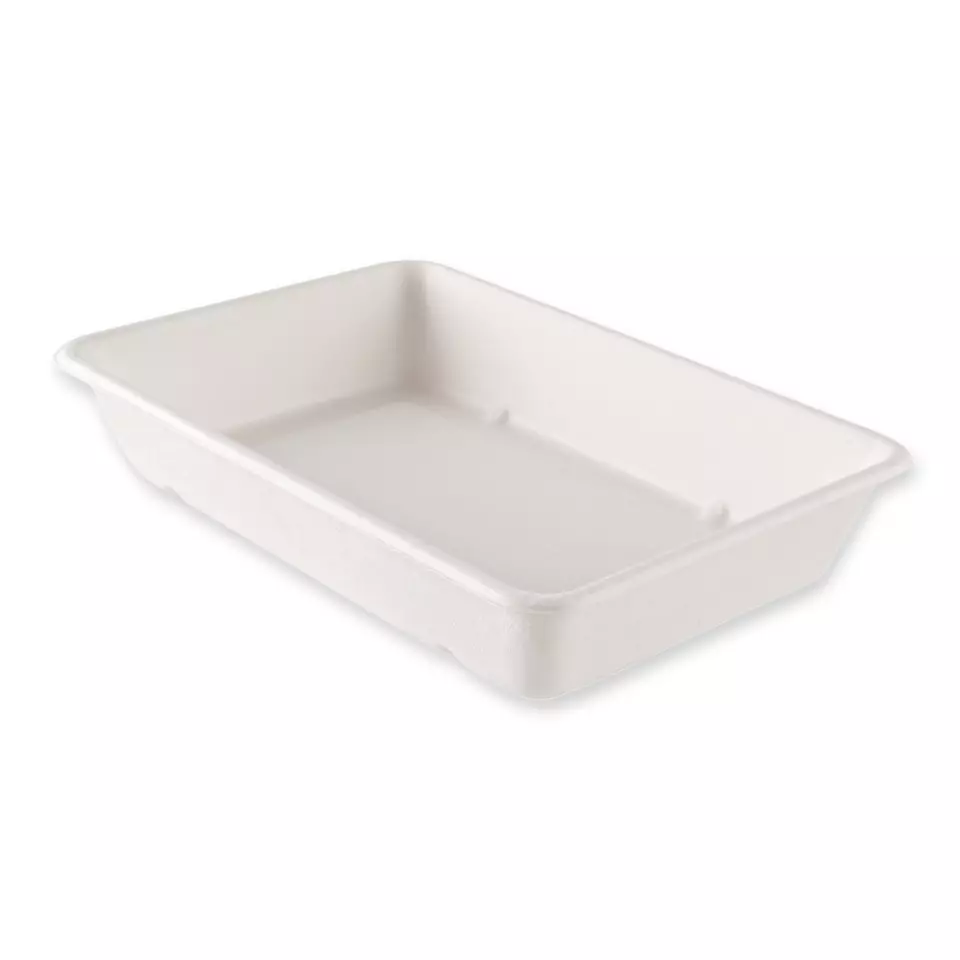 NATUREStar 41144, Classico Organic Trays, 230 x 156 x 45 mm, 1200 ml, Bagasse, image 1, gallery thumbnail